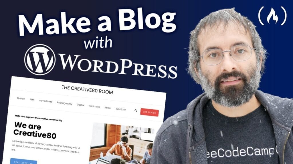 Create a WordPress blog, tutorial with image