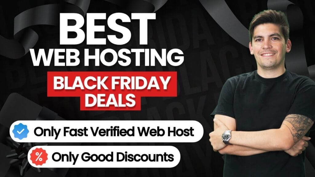 Best web hosting Black Friday deals visual promotion.