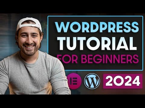 WordPress tutorial for beginners 2024 cover image