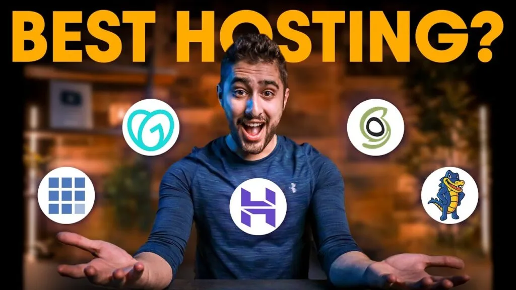 Person comparing best web hosting services